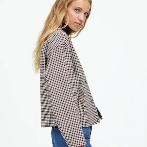 NWT - Madewell Women's Suiting Bomber Jacket - Yarn Dyed Plaid Checkered - XXL - Picture 4 of 12